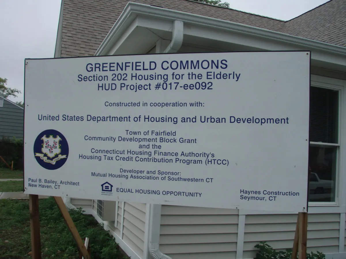 Housing development signboard for elderly
