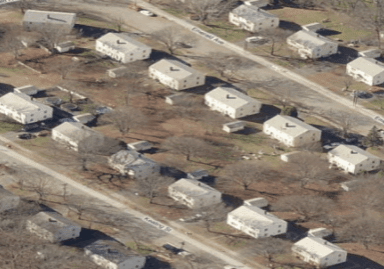 Suburban housing from above